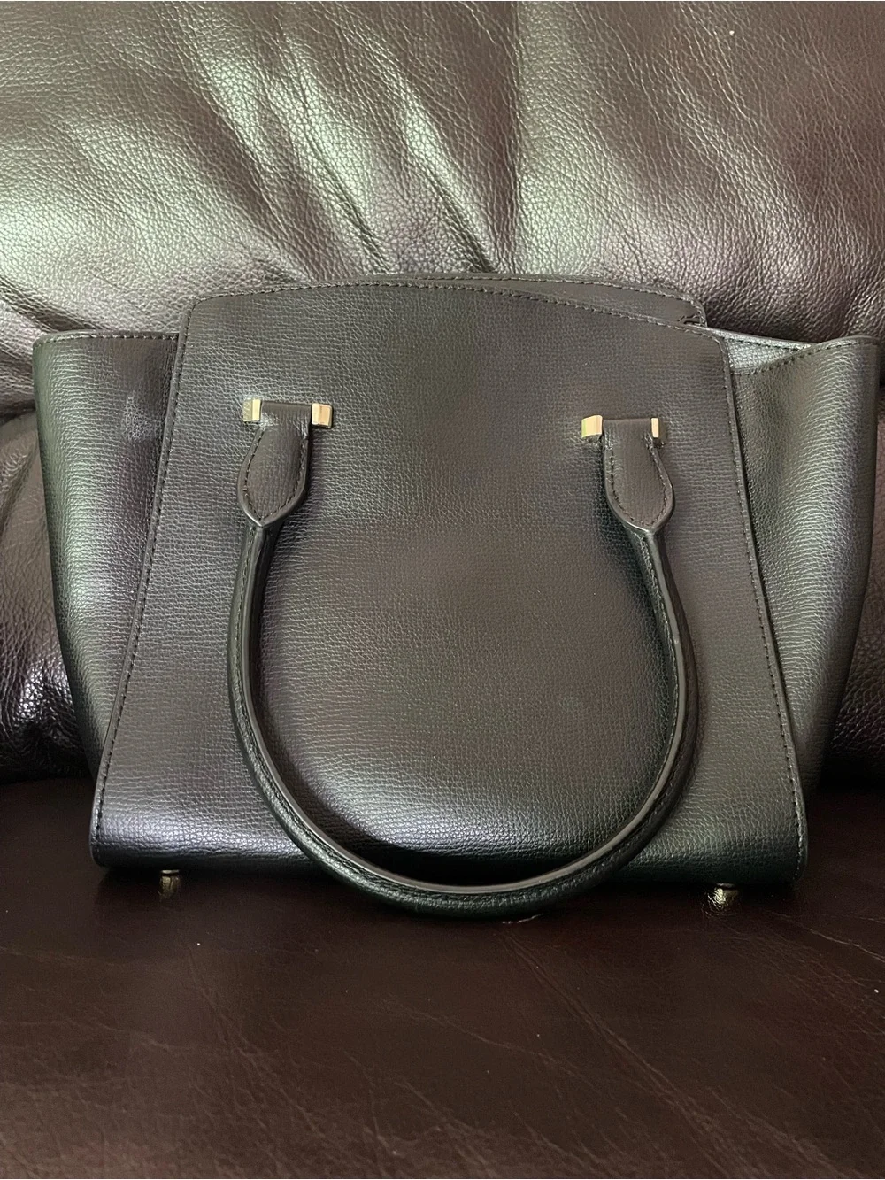 Kate Spade Sydney Black Leather Satchel with Removable Strap